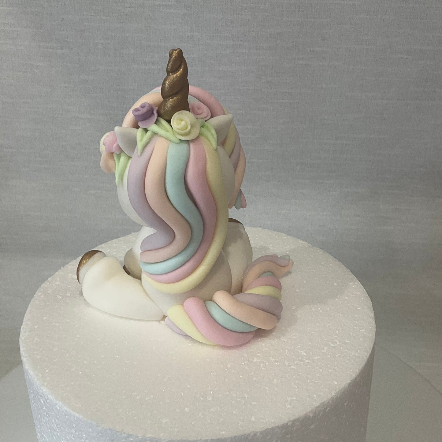 Handmade edible unicorn cake toppers